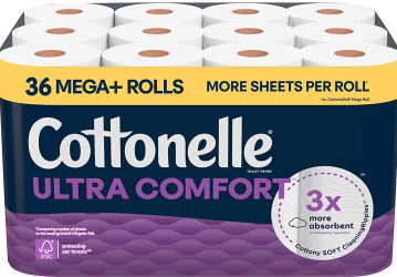 Cottonelle Ultra Comfort Mega+ Toilet Paper 36 pk 269 sheets per roll